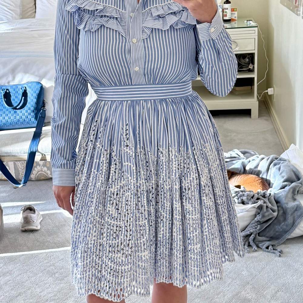 Blue Striped Women's Dress